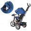 Велосипед трехколесный с ручкой детский Turbo Trike M 3115HAJ-13, надувные колеса, джинс синий