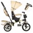 Велосипед триколісний з ручкою дитячий Turbo Trike 3199-7HA надувні колеса, бежевий