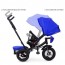 Велосипед трехколесный с ручкой детский Turbo Trike M 4060-10, надувные колеса, синий