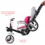 Велосипед трехколесный с ручкой детский Turbo Trike M AL 3645-9 EVA колеса, алюминиевая рама, серо-розовый