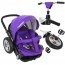 Велосипед трехколесный с ручкой детский Turbo Trike M AL 3645A-8 надувные колеса, алюминиевая рама,  фиолетовый