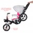 Велосипед трехколесный с ручкой детский Turbo Trike M AL 3645A-9 надувные колеса, алюминиевая рама,  серо-розовый