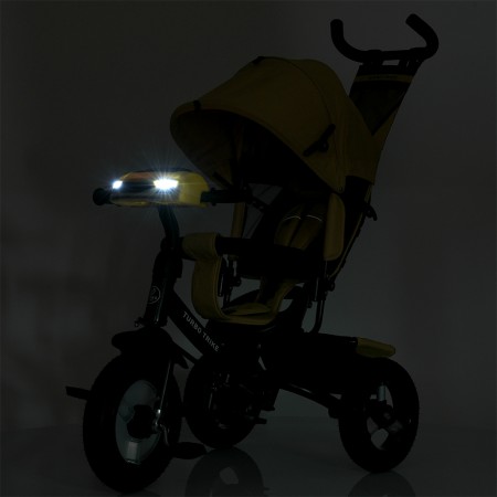 Велосипед MT 1006-10 3 кол.гума 12/10, USB/ВТ, пульт, світло, вільн.хід коліс, гальма, підшипн., жовтий