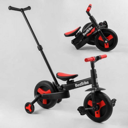 Велосипед-трансформер Best Trike 23031 колеса PU 10'', батьківська ручка, знімні педалі Велосипед-трансформер Best Trike 23031 колеса PU 10'', батьківська ручка, знімні педалі