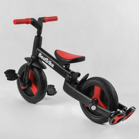 Велосипед-трансформер Best Trike 23031 колеса PU 10'', батьківська ручка, знімні педалі Велосипед-трансформер Best Trike 23031 колеса PU 10'', батьківська ручка, знімні педалі