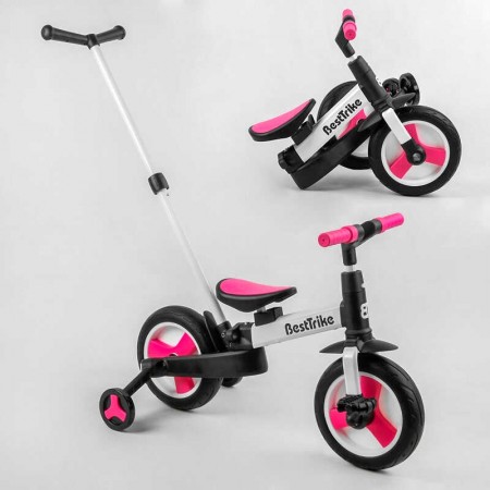 Велосипед-трансформер Best Trike 55475 колеса PU 10'', батьківська ручка, знімні педалі Велосипед-трансформер Best Trike 55475 колеса PU 10'', батьківська ручка, знімні педалі