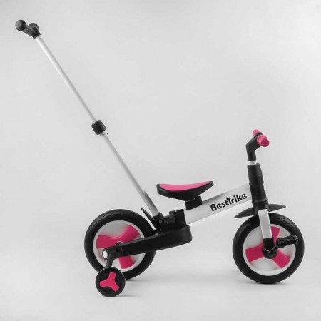 Велосипед-трансформер Best Trike 55475 колеса PU 10'', батьківська ручка, знімні педалі Велосипед-трансформер Best Trike 55475 колеса PU 10'', батьківська ручка, знімні педалі
