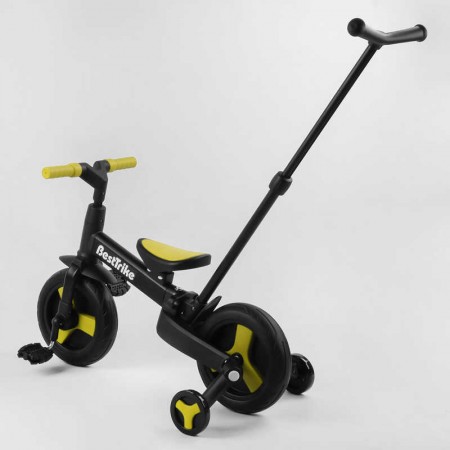 Велосипед-трансформер Best Trike 58195 колеса PU 10'', батьківська ручка, знімні педалі Велосипед-трансформер Best Trike 58195 колеса PU 10'', батьківська ручка, знімні педалі
