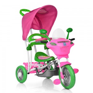 Велосипед трехколесный с ручкой детский Bambi B 3-9  6012, EVA колеса, микс цветов