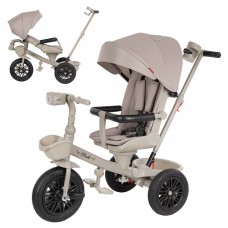 Триколісний велосипед Tilly Flash T-3812 з батьківською ручкою, сірий