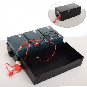 Акумулятори до дитячих електромобілів BATTERY-SET набір 3по12V/12AH для електромоб 800N V2, 800N V3, ящик пластик, 31-15, 5-12см