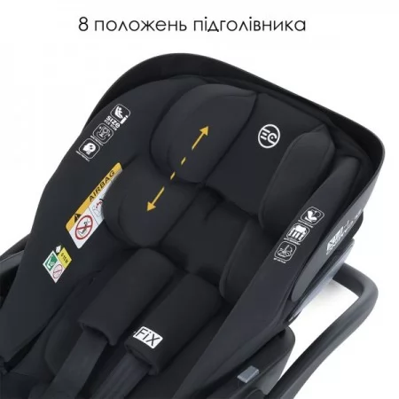 Дитяче автокрісло дитяче El Camino ME 1110 i-FIX Royal Dark Gray i-SIZE R129
