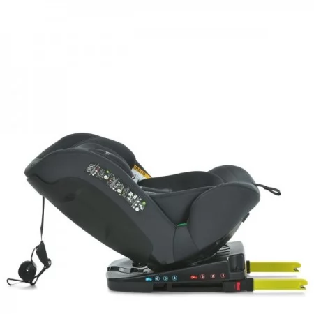 Дитяче автокрісло El Camino i-JOY ME 1205 Antracite i-SIZE R129, зріст дит.40-150см (від народж.до 36кг або 12р.), Top Tether, isofix, 360?, темно-сір