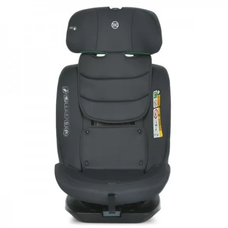 Дитяче автокрісло El Camino i-JOY ME 1205 Antracite i-SIZE R129, зріст дит.40-150см (від народж.до 36кг або 12р.), Top Tether, isofix, 360?, темно-сір