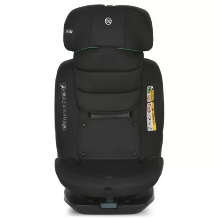 Дитяче автокрісло El Camino i-JOY ME 1205 Black i-SIZE R129, зріст дит.40-150см (від народж.до 36кг або 12р.), Top Tether, isofix, 360?, чорний