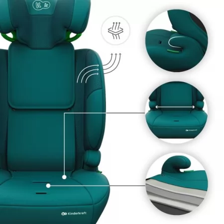 Автокресло Kinderkraft Comfort Up 2 Plus i-Size зеленый KCCOUP02GREPL00 