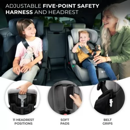 Дитяче автокрісло Kinderkraft Comfort Up i-Size чорно-сірий KCCOUP02BLK0000