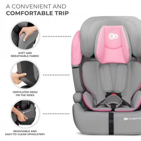 Автокресло Kinderkraft Comfort Up i-Size серо- розовый KCCOUP02PNK0000 Автокресло Kinderkraft Comfort Up i-Size серо- розовый KCCOUP02PNK0000