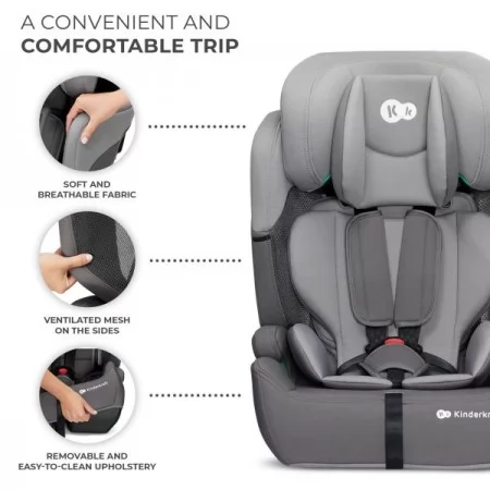 Дитяче автокрісло Kinderkraft Comfort Up i-Size сірий KCCOUP02GRY0000
