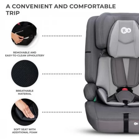 Автокрісло Kinderkraft Safety Fix 2 i-Size Isofix сірий KCSAFI02GRY0000