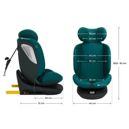 Автокресло Kinderkraft i-Grow 2 Plus i-Size зеленый KCIGRO02GREPL00 