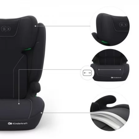 Автокрісло Kinderkraft i-Spark 2 Plus i-Size Black KCISPA02BLKPL00