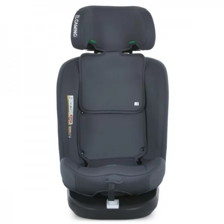 Дитяче автокрісло ME 1187 i-FREE Moon Gray дитяче, i-SIZE R129, фаза 1,2 (40-150см), top tether, isofix, 360,  темно-сірий