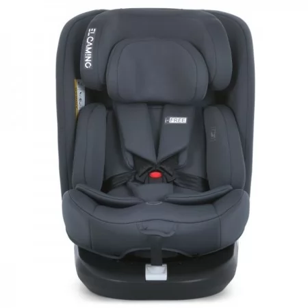 Дитяче автокрісло ME 1187 i-FREE Moon Gray дитяче, i-SIZE R129, фаза 1,2 (40-150см), top tether, isofix, 360,  темно-сірий