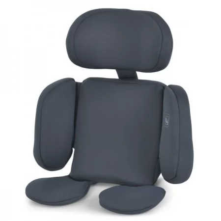 Дитяче автокрісло ME 1187 i-FREE Moon Gray дитяче, i-SIZE R129, фаза 1,2 (40-150см), top tether, isofix, 360,  темно-сірий