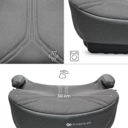 Автокрісло-бустер Kinderkraft i-Boost 2 Pro Gray KCIBOO02GRYPR00