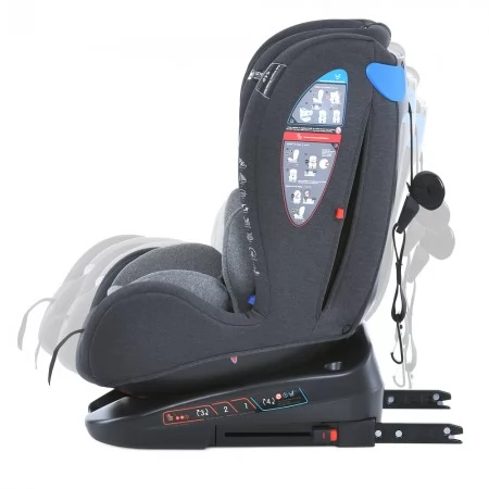 Дитяче автокрісло дитяче ME 1114 EVEREST Light Gray 0, 1, 2, 3 до36кг, 5-ти точ.рем.безпеки, isofix, 360град, світло-сірий