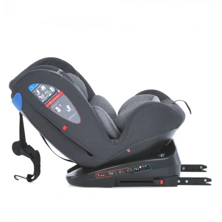 Дитяче автокрісло дитяче ME 1114 EVEREST Light Gray 0, 1, 2, 3 до36кг, 5-ти точ.рем.безпеки, isofix, 360град, світло-сірий