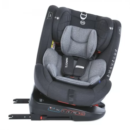 Дитяче автокрісло дитяче ME 1114 EVEREST Light Gray 0, 1, 2, 3 до36кг, 5-ти точ.рем.безпеки, isofix, 360град, світло-сірий