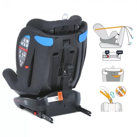 Дитяче автокрісло дитяче ME 1114 EVEREST Light Gray 0, 1, 2, 3 до36кг, 5-ти точ.рем.безпеки, isofix, 360град, світло-сірий