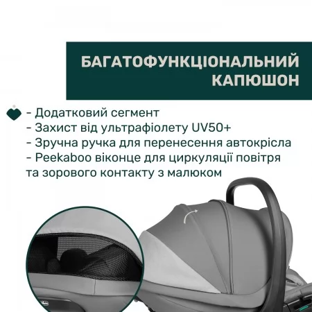 Автокресло First-Seat Recline i-Size, группа 0+ арт. 87100.40 цвет Серый