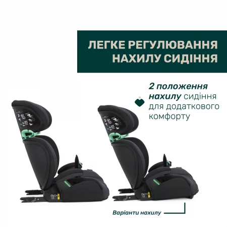 Автокрісло Quizy i-Size, група 2/3 арт. 87025 колір Чорний