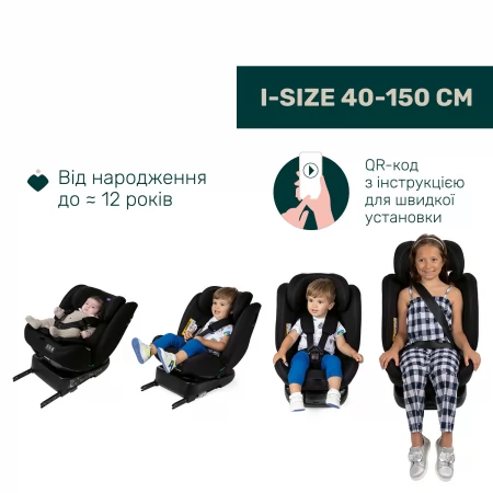 Дитяче автокрісло Unico Evo i-Size, група 0+/1/2/3 арт. 87030.73 колір Сірий
