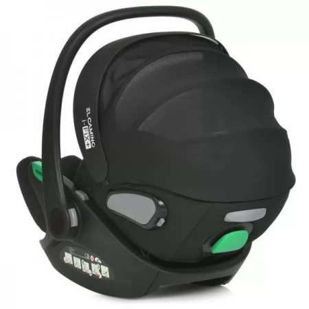 Дитяче автокрісло дитяче El Camino i-FIX+ ME 1110 Moon Black i-SIZE R129, зріст дитини 40-87см, рег.підголівник, 2 ур.,москіт,чохол, чорн