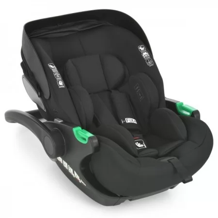 Дитяче автокрісло дитяче El Camino i-FIX+ ME 1110 Moon Black i-SIZE R129, зріст дитини 40-87см, рег.підголівник, 2 ур.,москіт,чохол, чорн