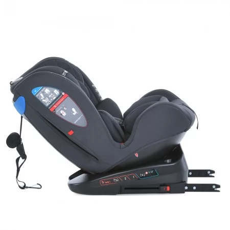 Дитяче автокрісло дитяче ME 1114 EVEREST Dark Gray 0, 1, 2, 3 до36кг, 5-ти точ.рем.безпеки, isofix, 360град, темно-сірий