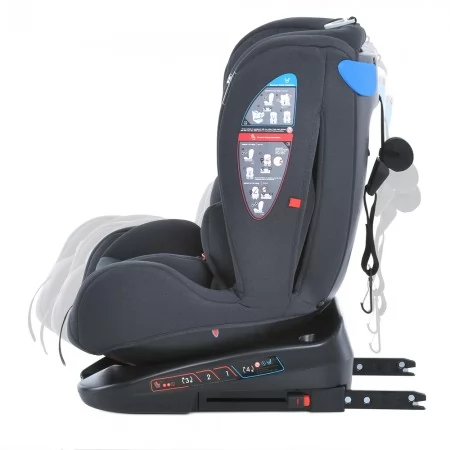 Дитяче автокрісло дитяче ME 1114 EVEREST Dark Gray 0, 1, 2, 3 до36кг, 5-ти точ.рем.безпеки, isofix, 360град, темно-сірий