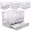 Дитяче ліжечко BabyToysDS-401 білий трансформер з шухлядою