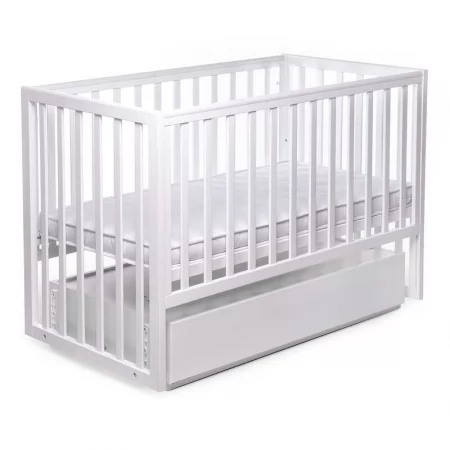 Дитяче ліжечко BabyToysDS-401 білий трансформер з шухлядою