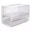 Дитяче ліжечко BabyToysDS-401 білий трансформер з шухлядою