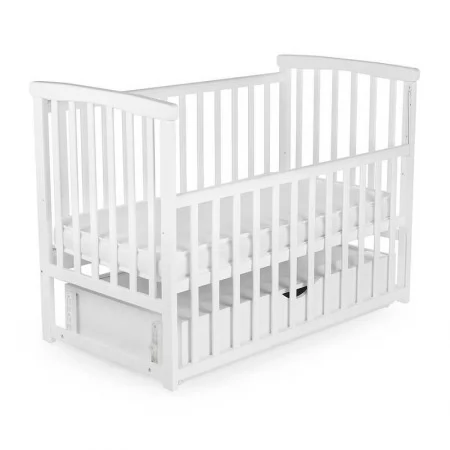 Кроватка-трансформер BabyToys белая с ящиком для новорожденных