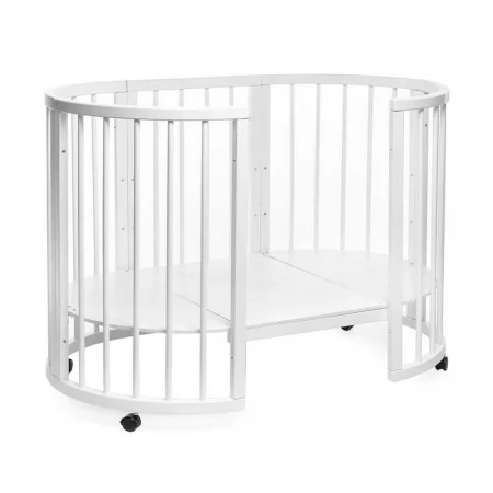 Кроватка-трансформер BabyToys белая деревянная с рождения