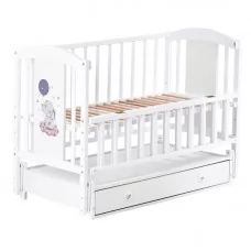 Кроватка-трансформер белая с ящиком для новорожденных BabyToys Кроватка-трансформер белая с ящиком для новорожденных BabyToys