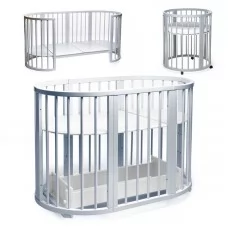 Кроватка-трансформер детская BabyToys из дерева серая Кроватка-трансформер детская BabyToys из дерева серая