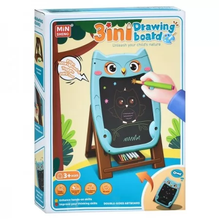 Детский мольберт двусторонняя доска BabyToys 819 с мелом