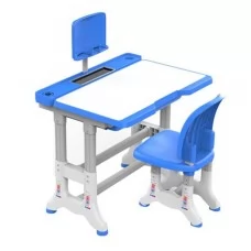 Детская парта BabyToys L-70106 синяя с регулировкой и лампой